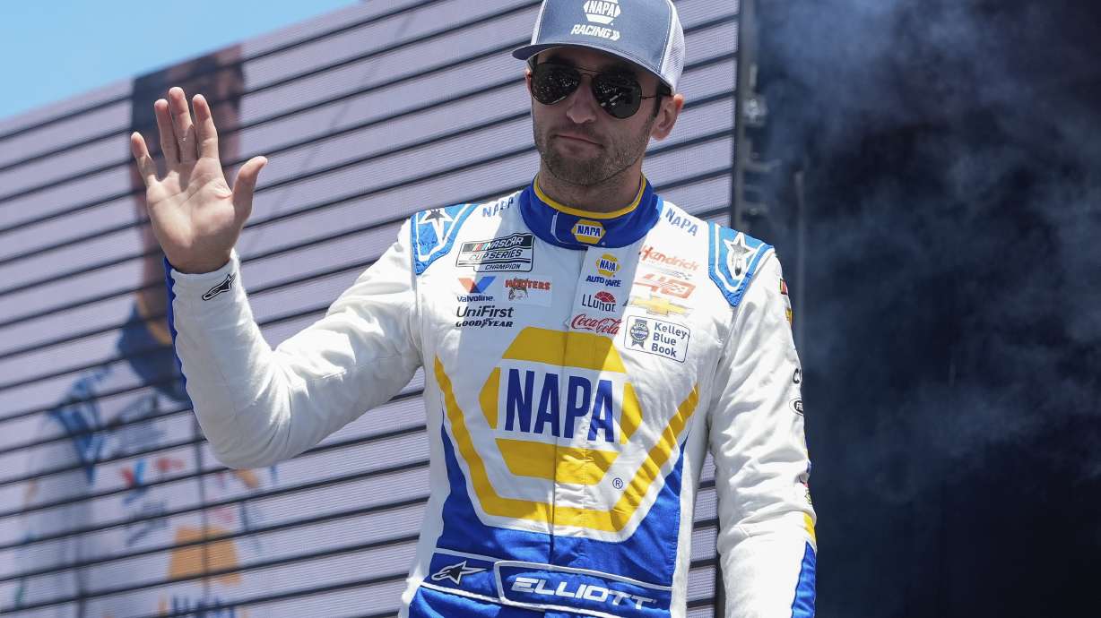 Driver Chase Elliott is introduced before a NASCAR Cup Series auto race at Sonoma Raceway, Sunday, June 9, 2024, in Sonoma, Calif.