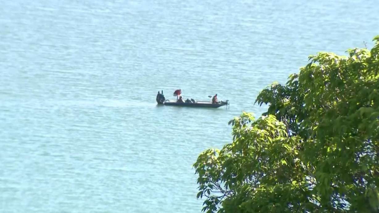 Crews from one of multiple law enforcement agencies search for a kayaker who fell into Little Dell Reservoir in Salt Lake County on Tuesday. They were able to recover the body of Hailey Mason, 29, of Salt Lake County, later that evening.