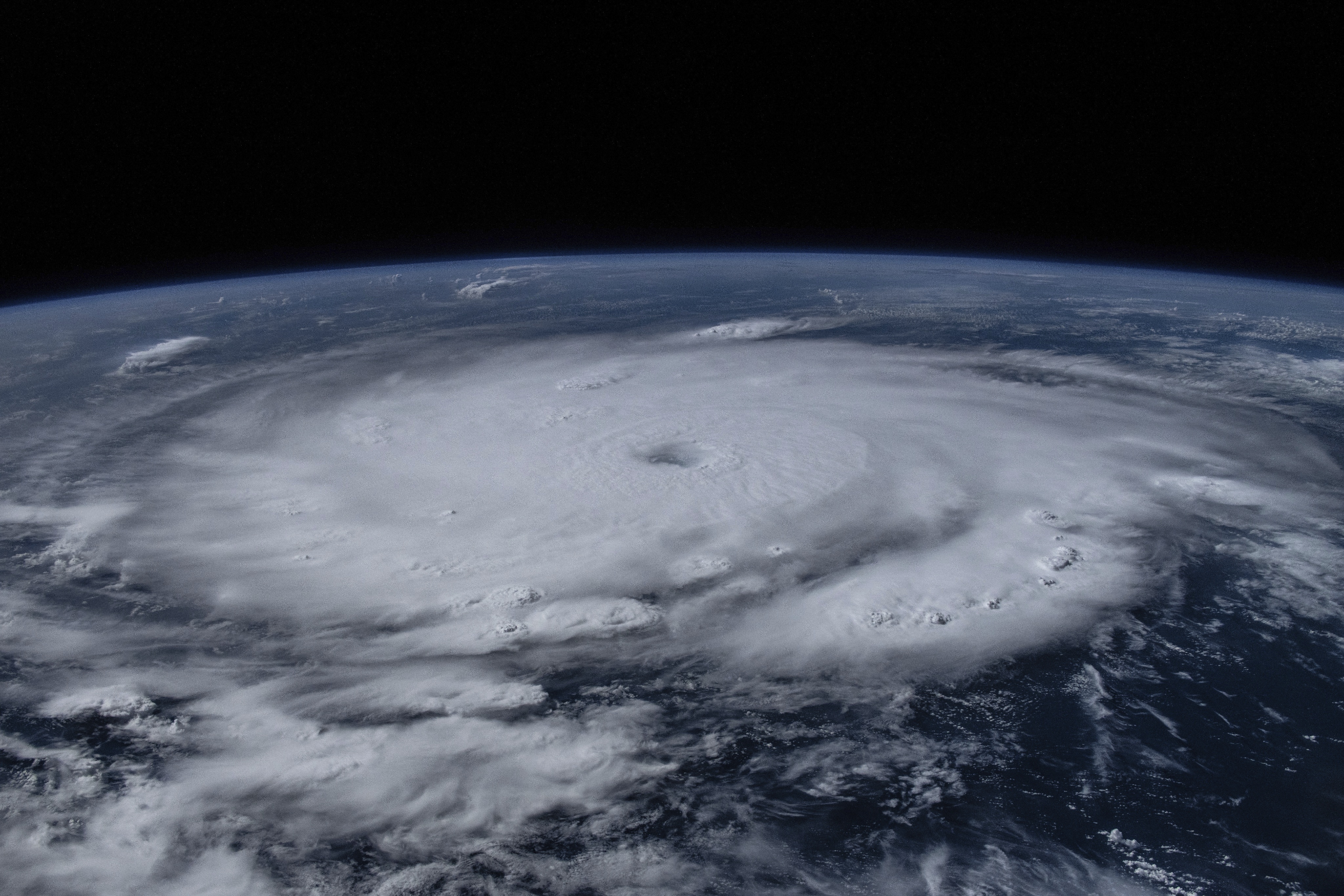 Hurricane Beryl is seen from the International Space Station on Sunday.  Beryl was roaring toward Jamaica on Wednesday, with islanders scrambling to make preparations after the powerful Category 4 storm earlier killed at least six people and caused significant damage in the southeast Caribbean.