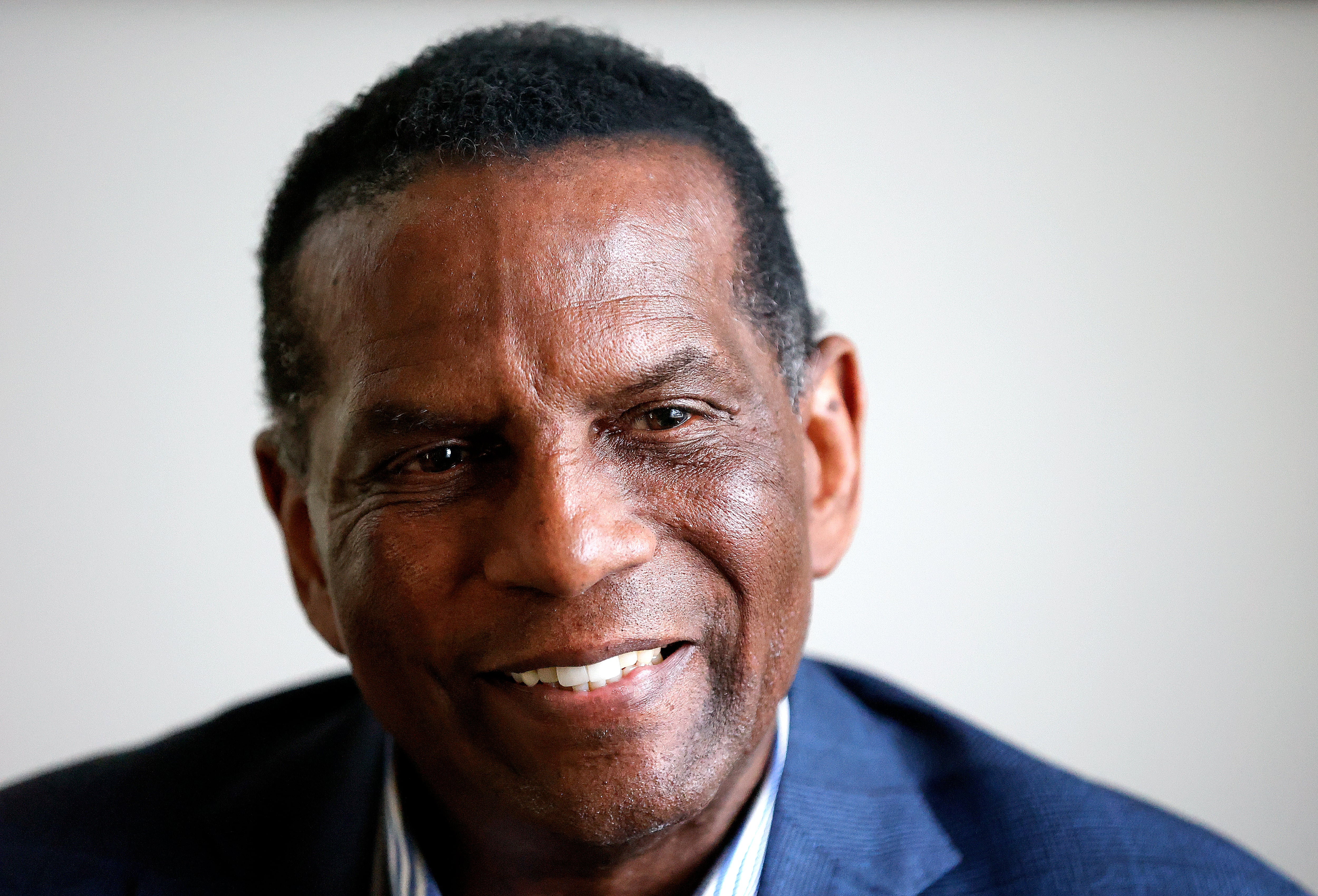 Rep. Burgess Owens, R-Utah, listens to an interview question at his office in West Jordan, on Jan. 5.