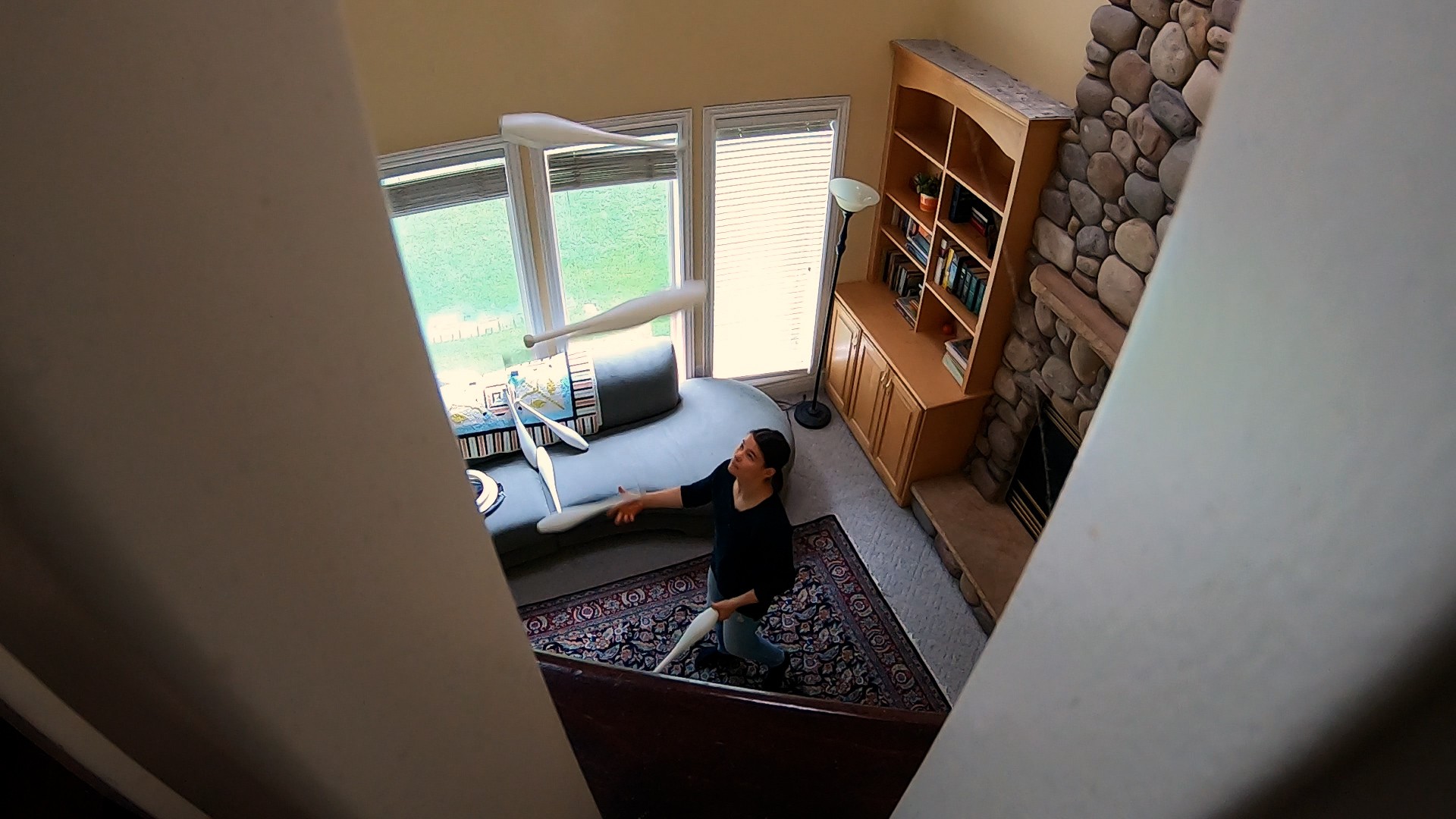 The trick to Utah woman's world-class juggling: Her living room