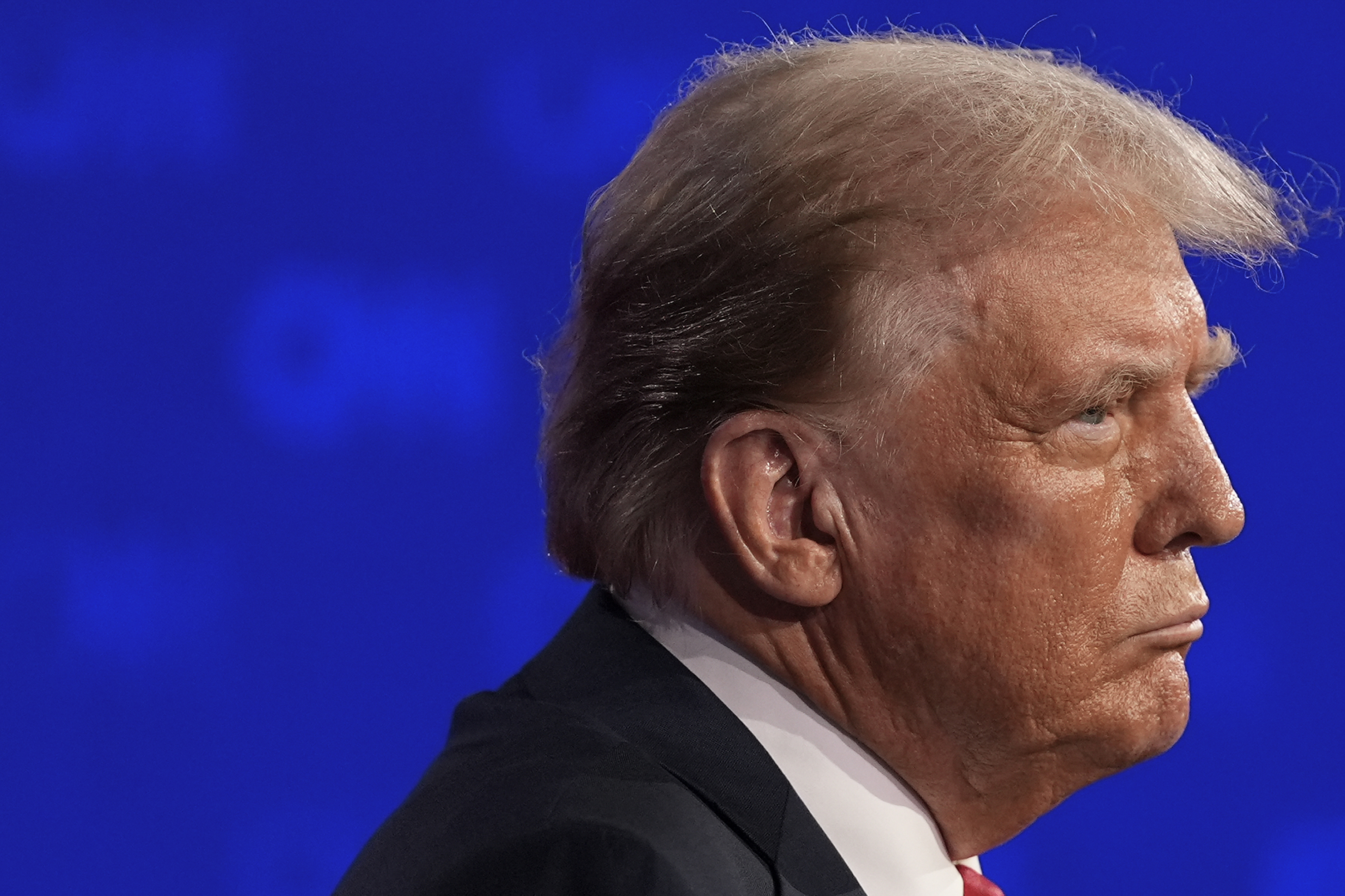 Republican presidential candidate former President Donald Trump listens to questions during a presidential debate with President Joe Biden, June 27, in Atlanta.