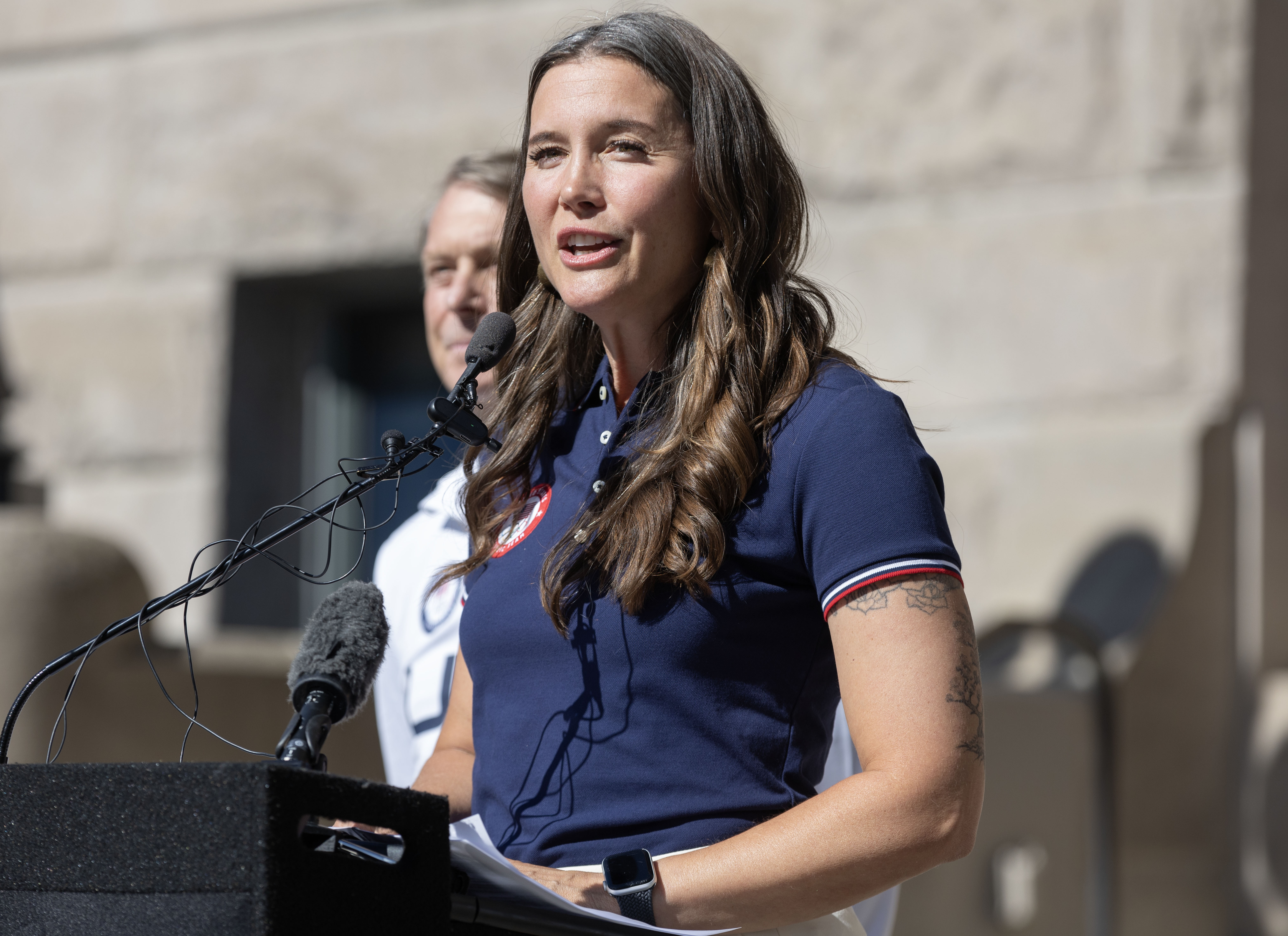 Salt Lake City Mayor Erin Mendenhall announces a July 24 viewing event for the anticipated host city bid decision in Salt Lake City on Monday. The IOC will vote July 24 whether to award Salt Lake City the 2034 Winter Olympics and Paralympics.