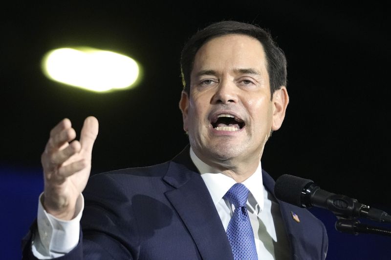 Sen. Marco Rubio, R-Fla., speaks, June 14, in West Palm Beach, Fla. Rubio is a top contender to be selected as Republican presidential candidate former President Donald Trump's running mate.