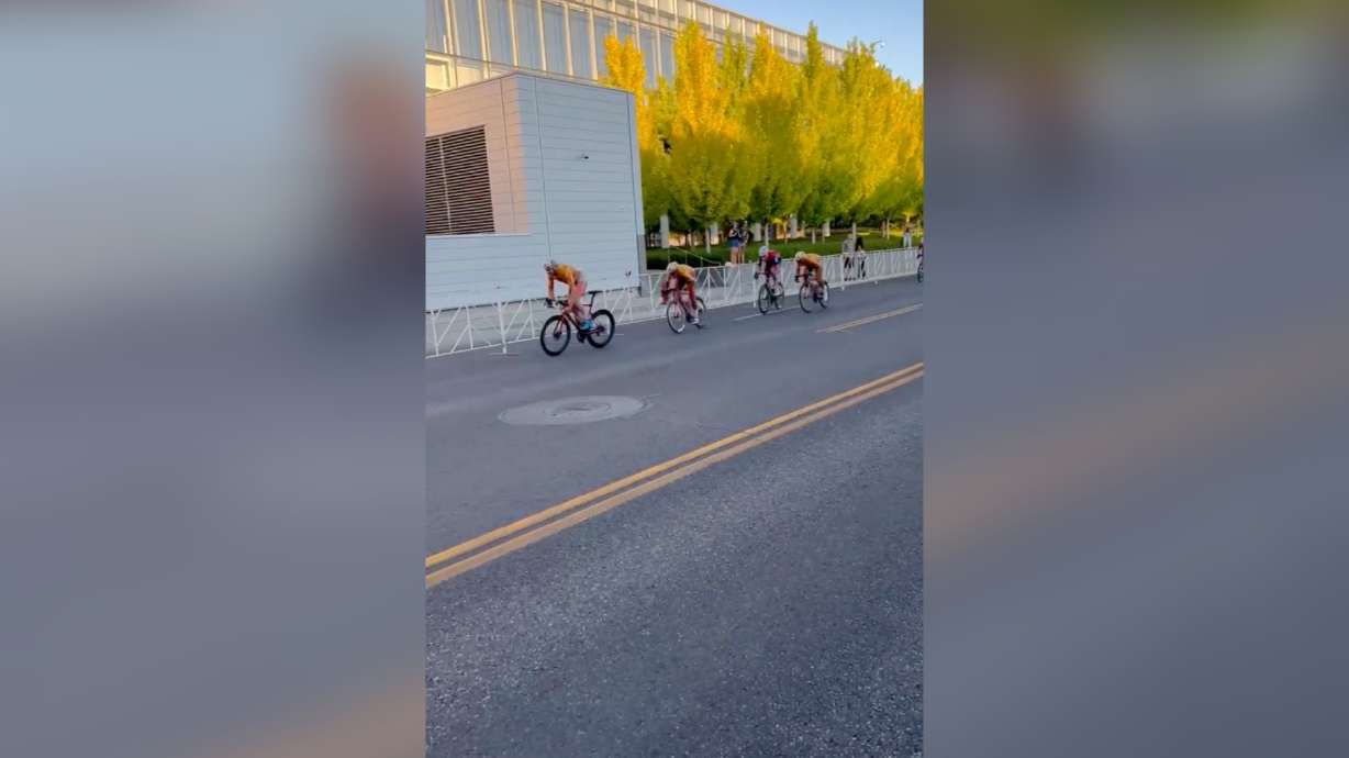 A cyclist suffered a serious arm injury during a race in Provo on Saturday.