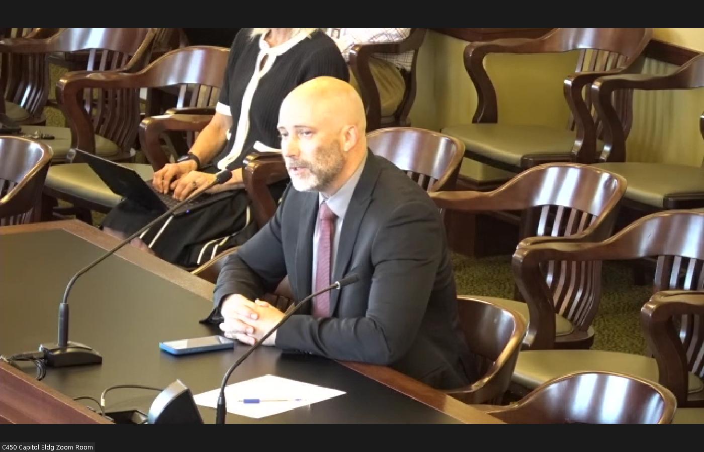 Kevin Franke speaks to a legislative committee on July 9, 2024. The ex-husband of Ruby Franke, currently serving up to 60 years in prison for child abuse, is getting remarried.