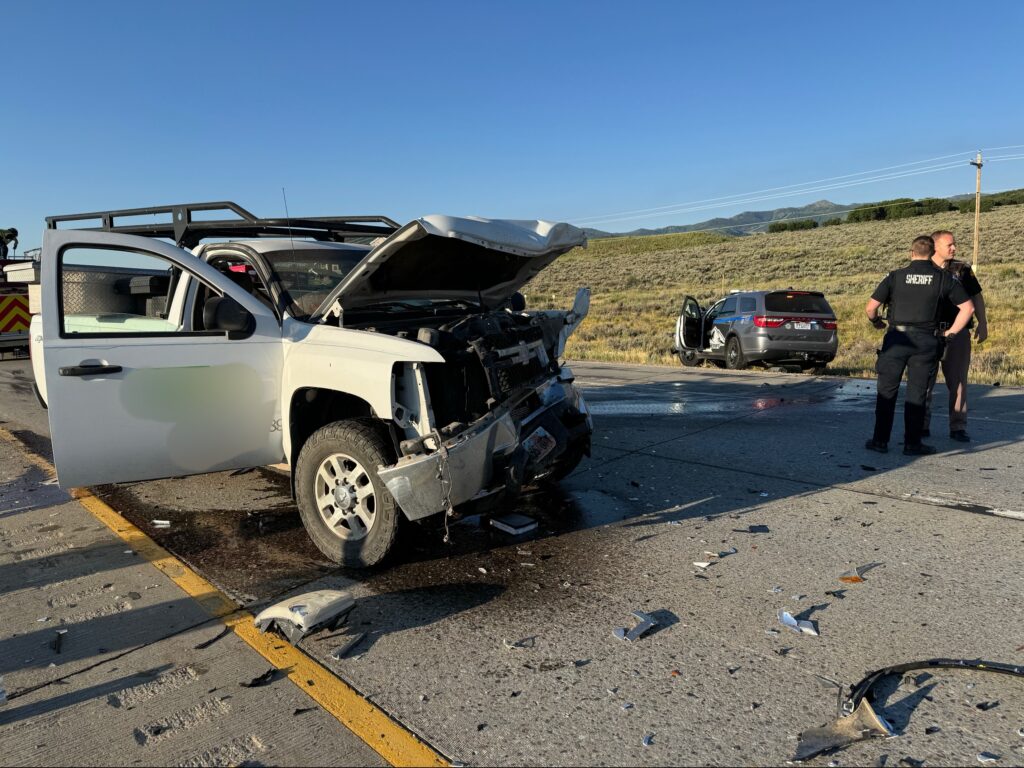 A Summit County sheriff's deputy was injured Tuesday after stopping a wrong-way driver on U.S. 40 by hitting the vehicle head-on.