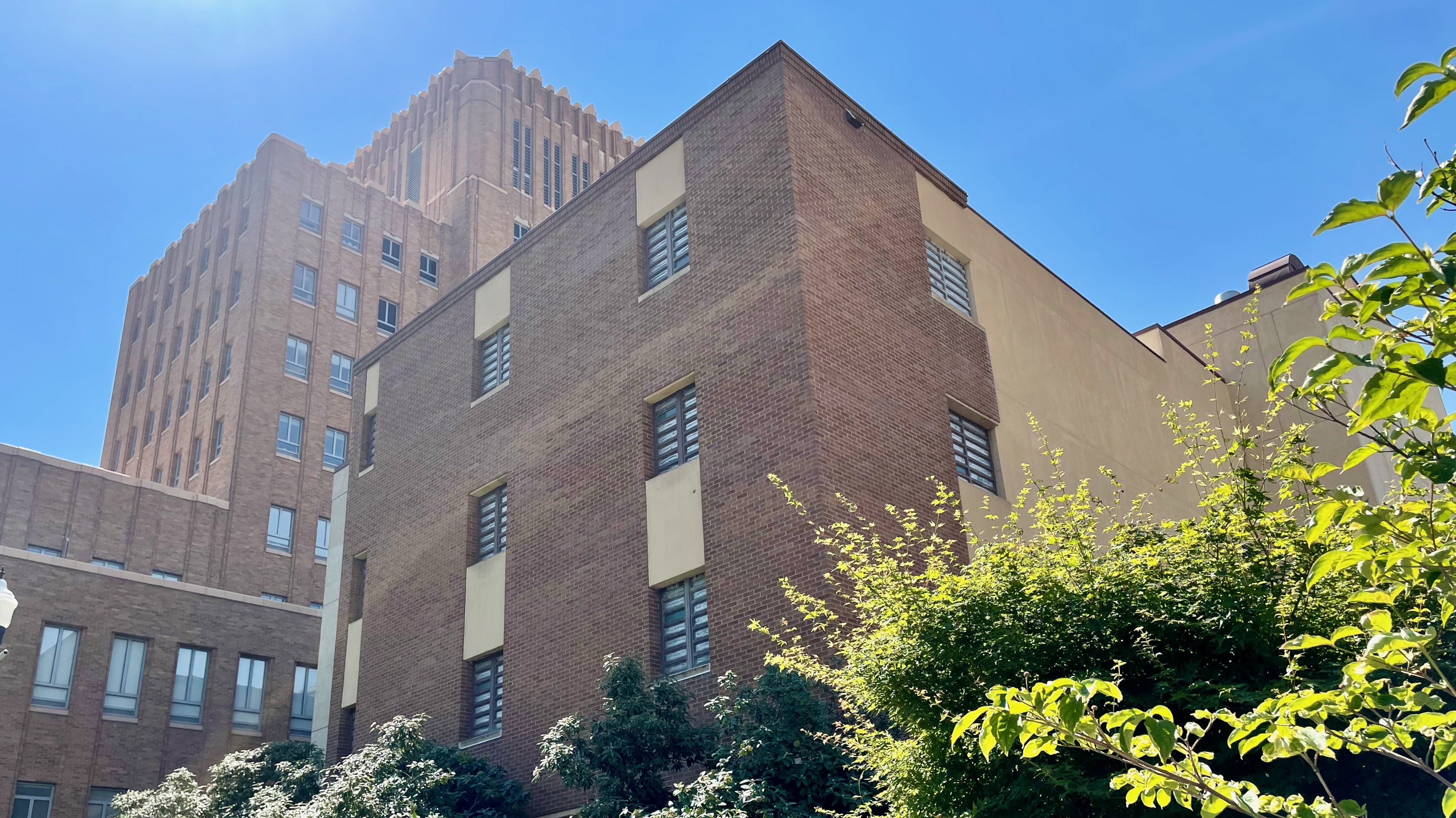 The old Kiesel jail facility, in the foreground, next to the Ogden Municipal Building in Ogden, photographed Tuesday. The Kiesel building used to serve as Weber County's jail.