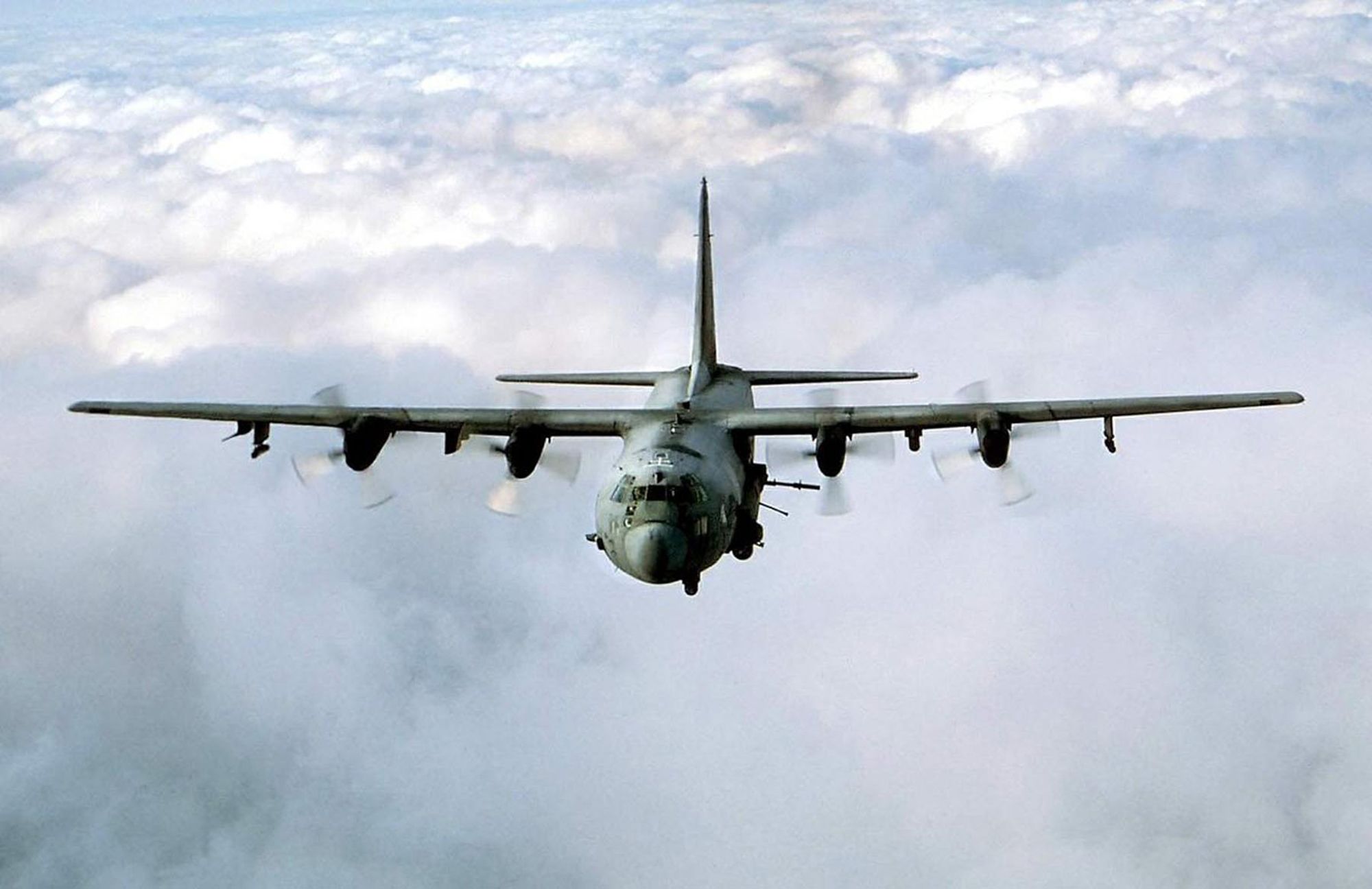 The AC-130 gunship's primary missions are close air support, air interdiction and force protection, seen in an undated photo.