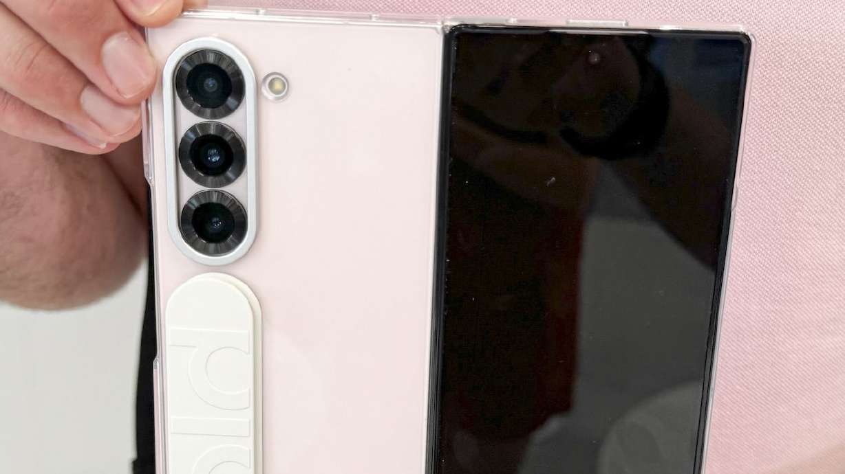 Samsung's new Galaxy Z Fold 6 smartphone is on display in an undated photo. Samsung's latest generation of foldable phones aim to draw in traditional phone users with the help of artificial intelligence.