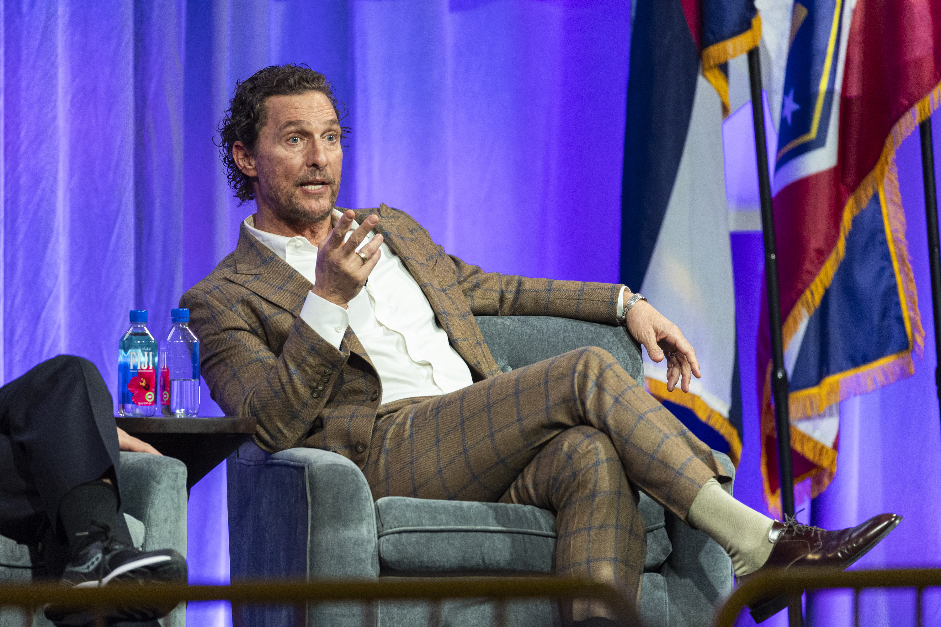 Actor Matthew McConaughey speaks during an event titled “Disagree Better - Role of Culture in Polarization” as part of the National Governors Association’s 2024 Summer Meeting held at The Grand America Hotel in Salt Lake City on Friday.