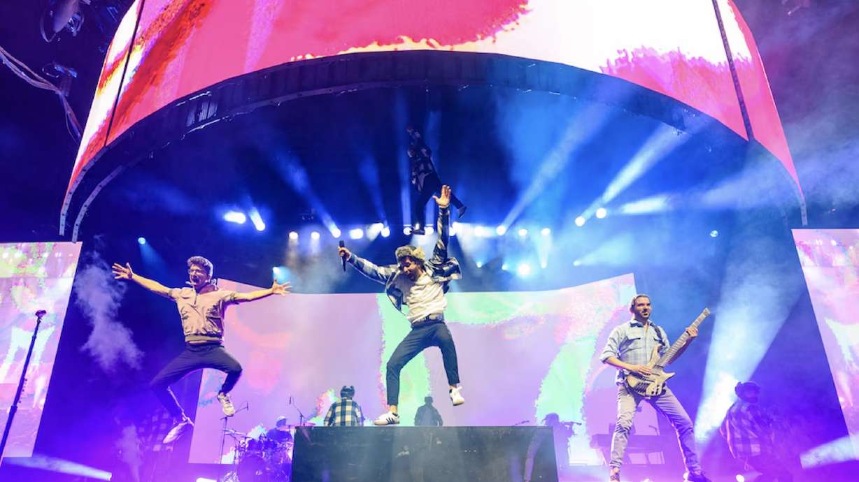 Indie-pop band AJR launched its first arena tour in April. The band is scheduled to perform at the Delta Center in Salt Lake City on Tuesday and Wednesday.