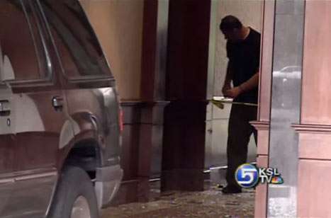 Woman Chases Man Through Building with SUV