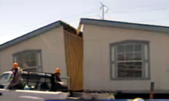 Close Call for Men Moving Mobile Home