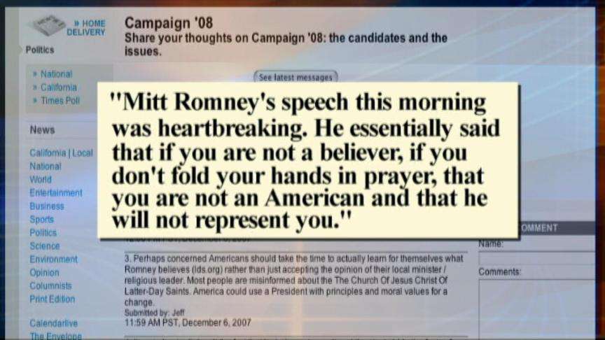 Internet buzzing with reaction to Romney speech