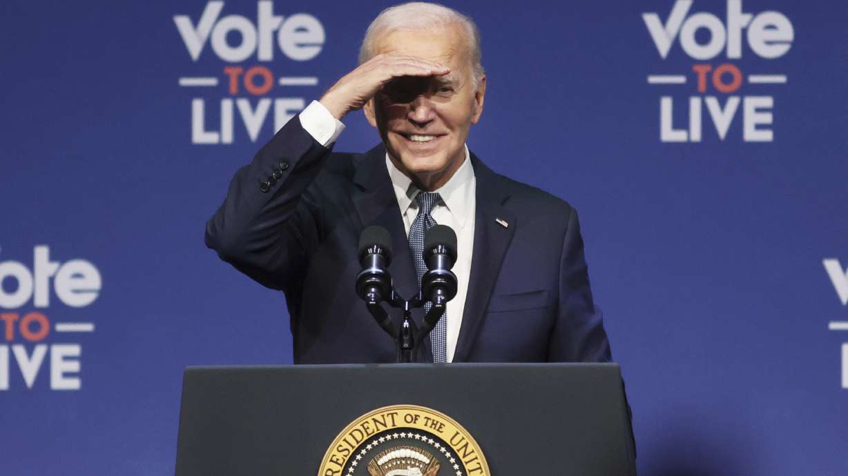 President Joe Biden speaks at a 2024 Prosperity Summit on July 16 in North Las Vegas, Nev. Nearly two-thirds of Democrats say Biden should withdraw from the presidential race and let his party nominate a different candidate.