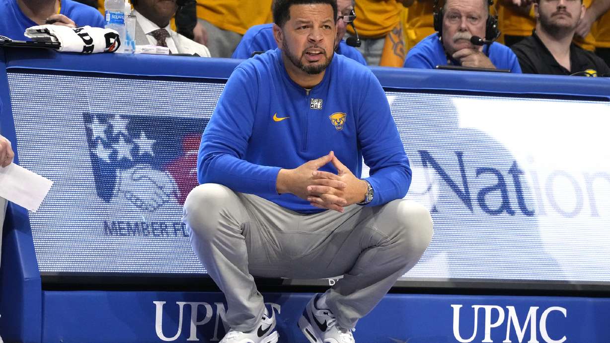 FILE - Pittsburgh coach Jeff Capel watches during the first half of an NCAA college basketball game against Duke, Tuesday, Jan. 9, 2024, in Pittsburgh. Capel signed a contract extension with the Panthers on Wednesday, July 17, 2024, that runs through at least the 2029-30 season.