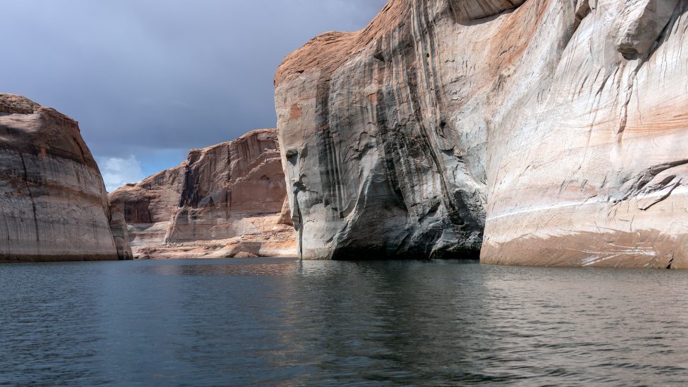 Clouds roll over the canyons at Lake Powell, March 26. Five people were hospitalized Wednesday following a report of a possible carbon monoxide poisoning.