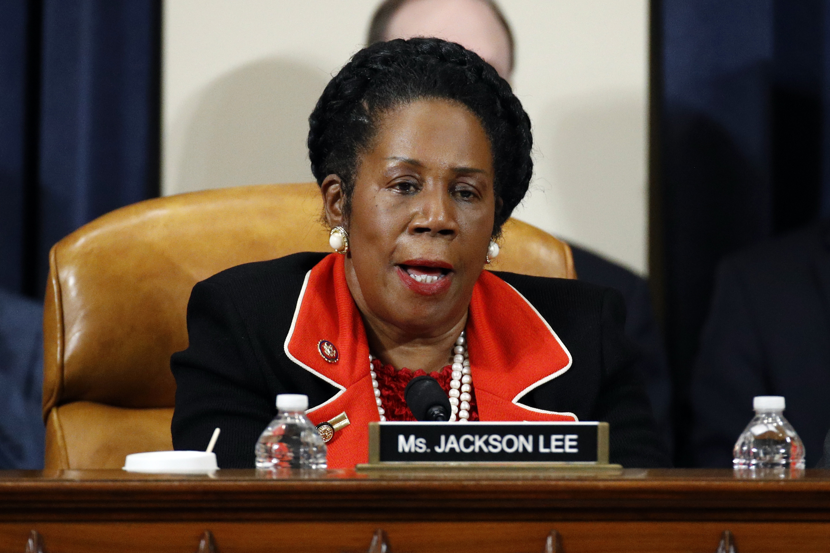 Rep. Shelia Jackson Lee, D-Texas, speaks during a House Judiciary Committee meeting, Dec. 13, 2019, on Capitol Hill in Washington. Jackson Lee died Friday, after battling pancreatic cancer, her chief of staff said.