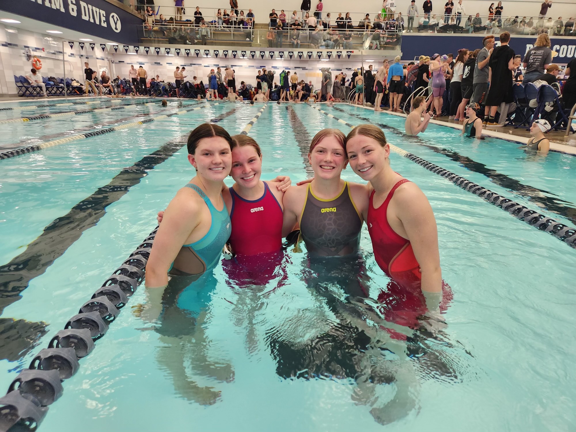 Taylor Bennett, Kennedy Bennett, Haylee Tiffany and Emme Brewer were named All-American for their performance in the 200 freestyle relay.