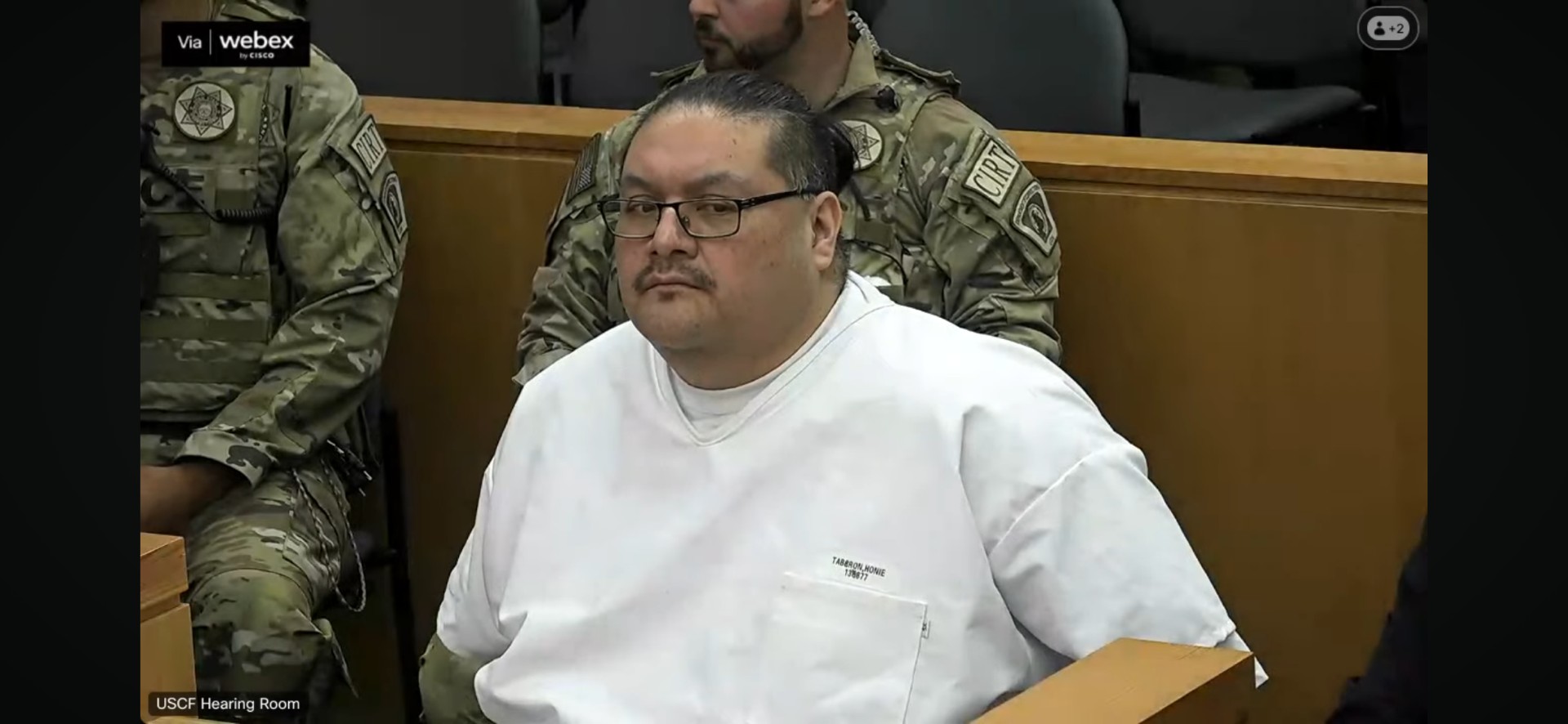 Death row inmate Taberon Honie, who was executed early Thursday, listens at his commutation hearing before the Utah Board of Pardons and Parole.