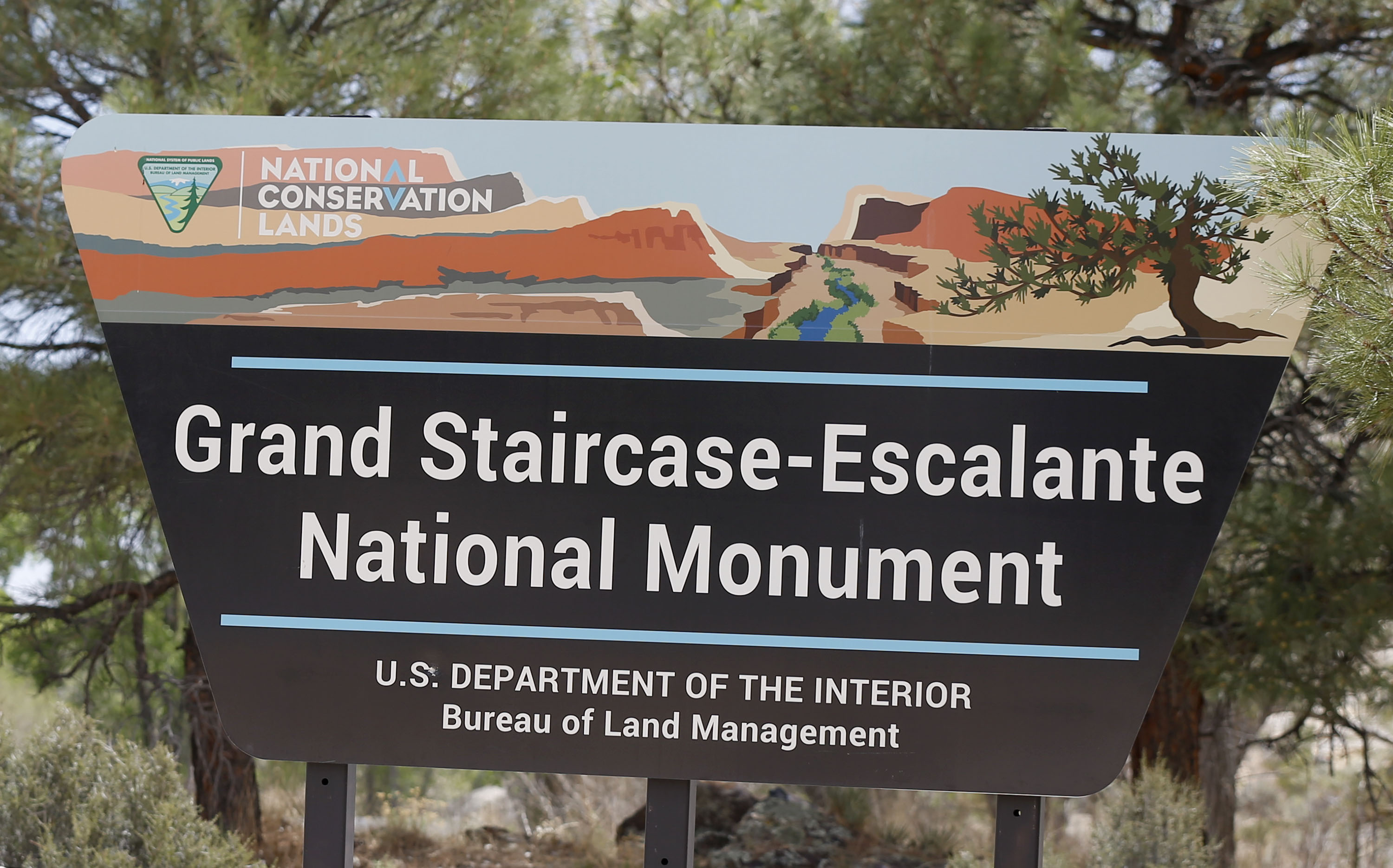 A sign notifies visitors that they are entering the Grand Staircase-Escalante National Monument on May 14, 2021. Utah Rep. Celeste Maloy suggests Congress should oversee the declaration of national monuments such as Bears Ears and Grand Staircase-Escalante.