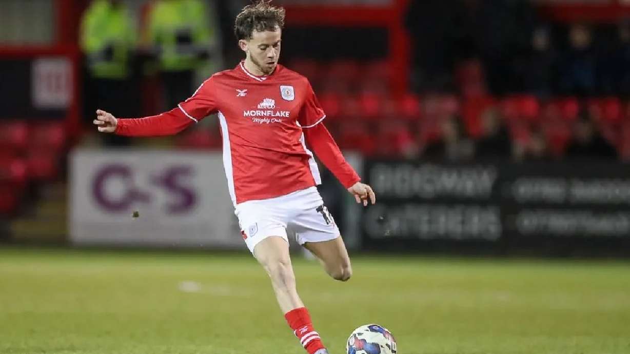 Lachlan Brook kicks the ball with Australian club Western Sydney Wanderers.