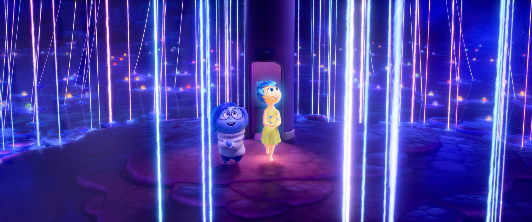 In Disney and Pixar’s “Inside Out 2,” Riley’s Sense of Self is made up of all of her beliefs, each of which can be heard with the pluck of a string.