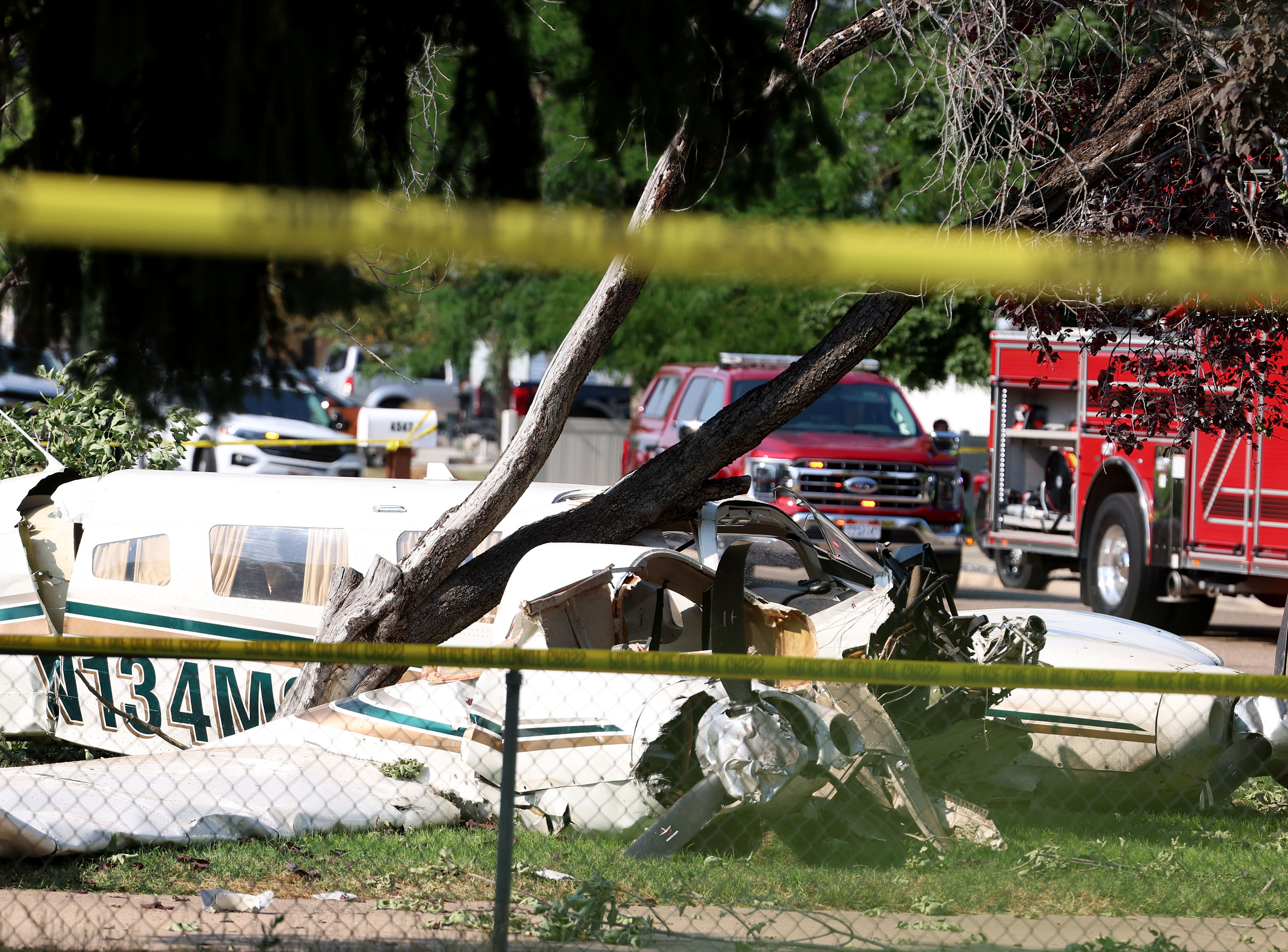 A small plane crashed into the yard of a residential home in Roy on July 24.