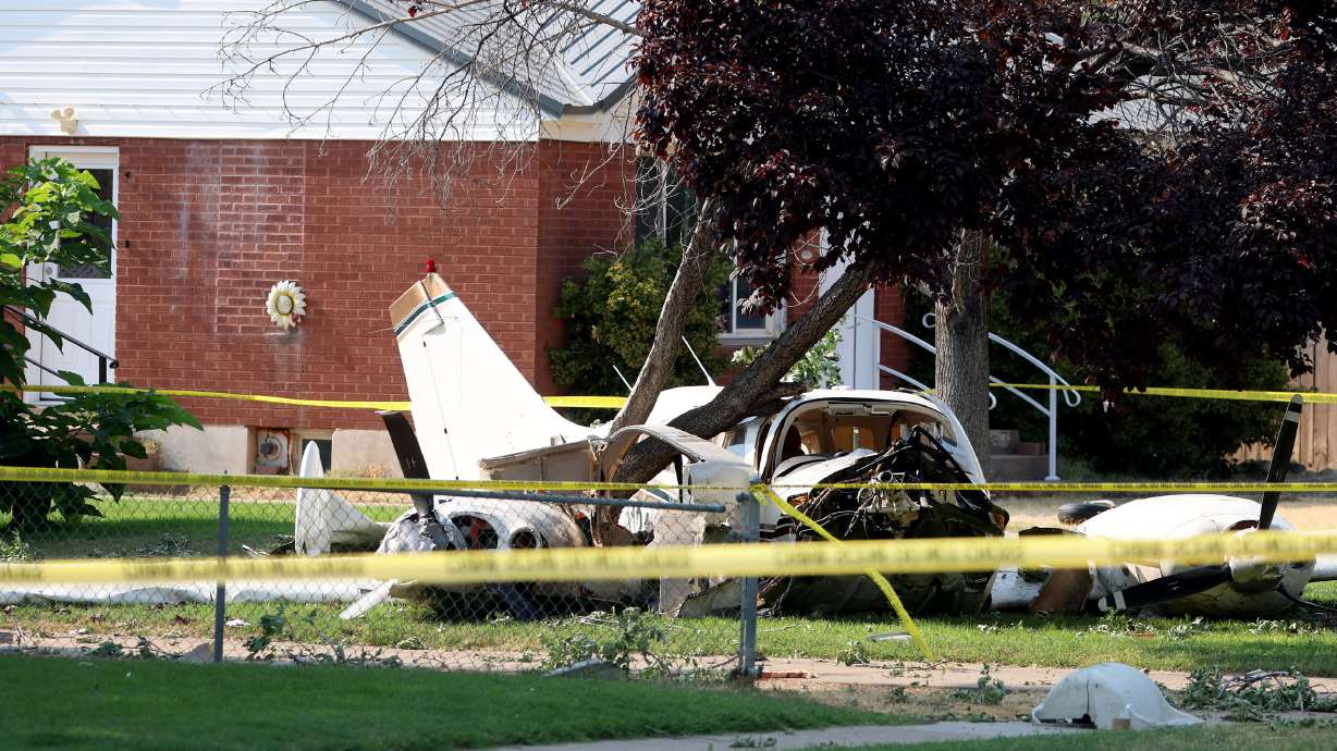 A small plane crashed into the yard of a residential home in Roy, July 24. The crash underscores the jitters brought on by the proximity of the Ogden airport to homes.