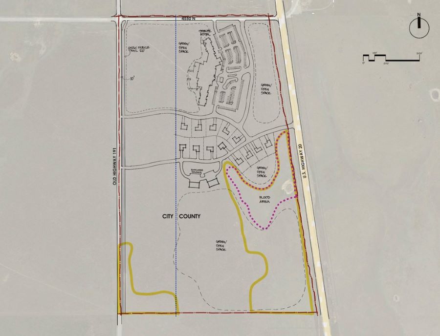 The Flat Rock Hotel development layout.