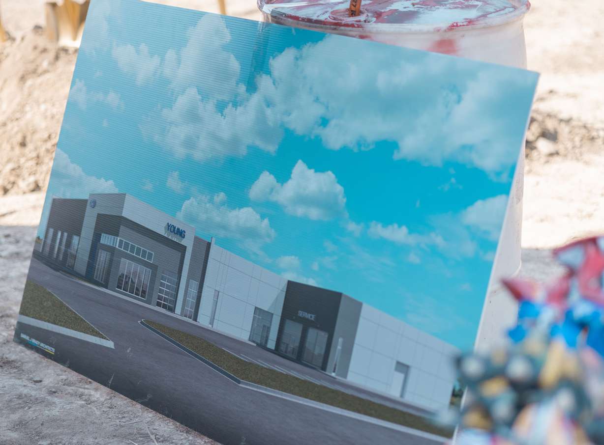 A rendering of what Young Ford Brigham City’s new facility will look like after it’s completion in 2025.