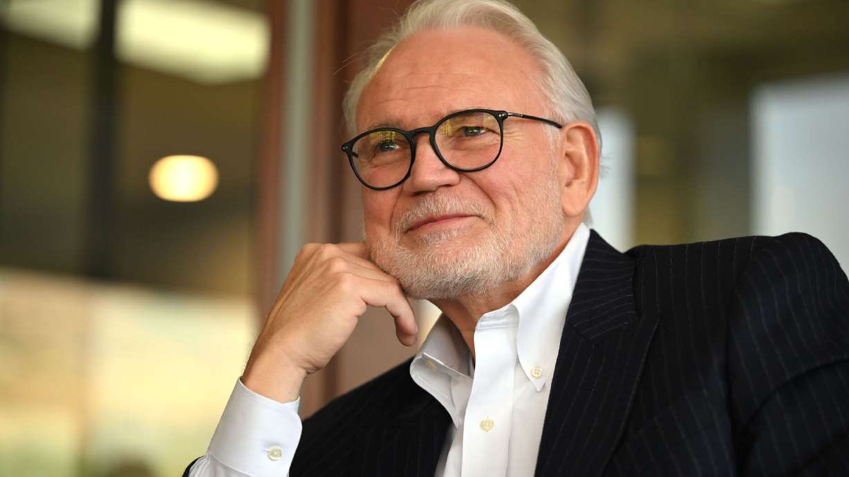 President and CEO of the Sutherland Institute Rick Larsen talks about their statement of principles, refined mission statement and new vision statement in his office in Salt Lake City on July 16.