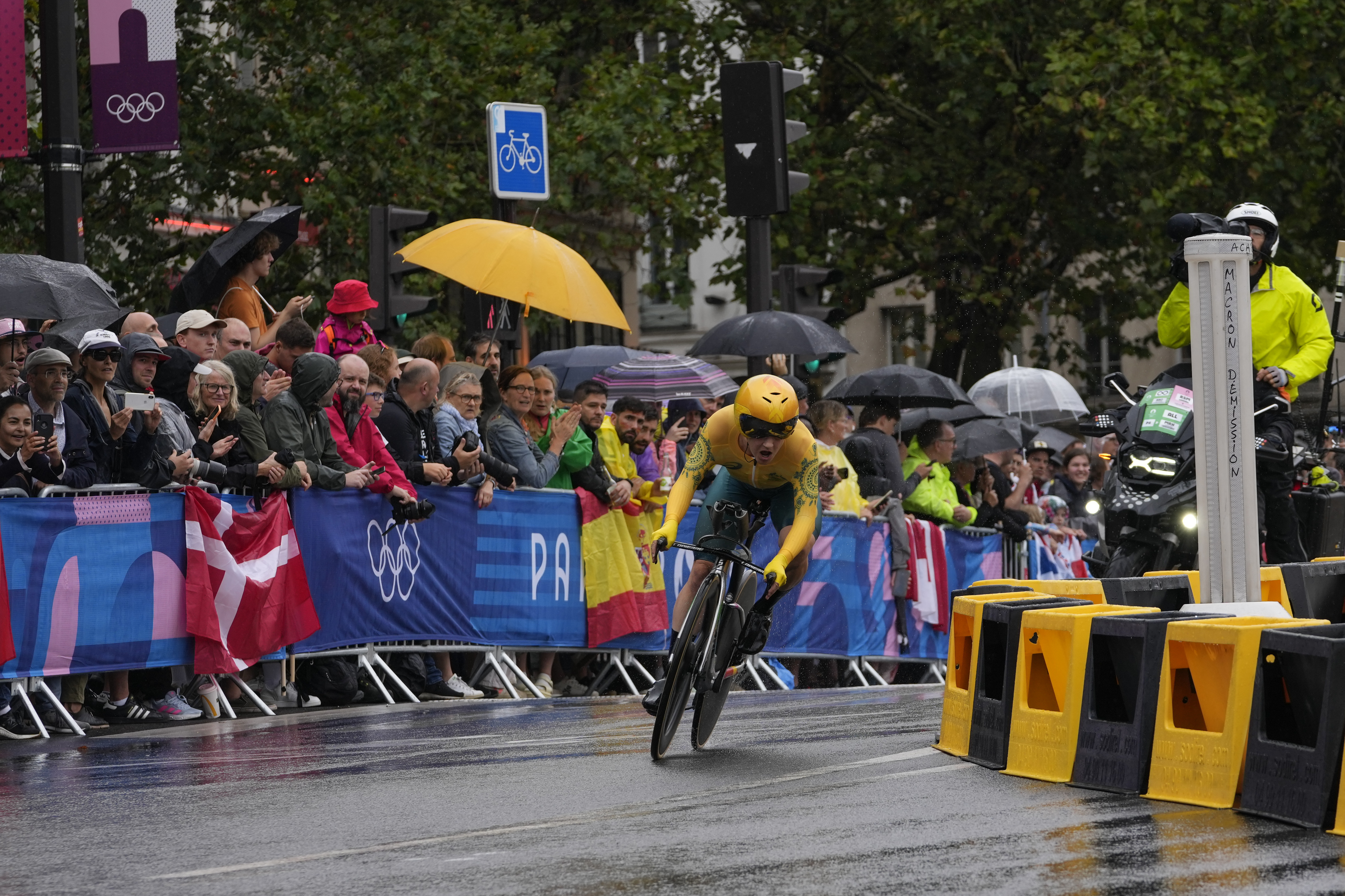 Grace Brown, of Australia, competes in the women's cycling time trial event, at the 2024 Summer Olympics, Saturday, July 27, 2024, in Paris, France. 