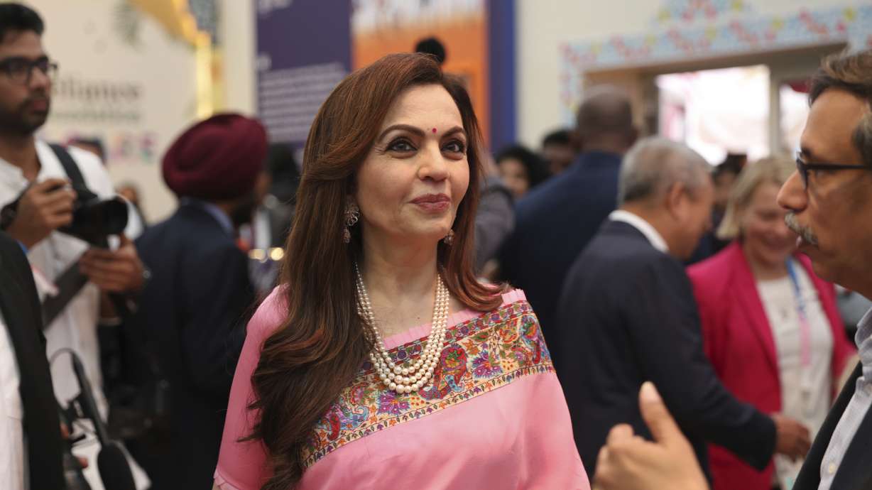 India's Nita Ambani attends the inauguration of the Indian House at the 2024 Summer Olympics, Saturday, July 27, 2024, in Paris, France.