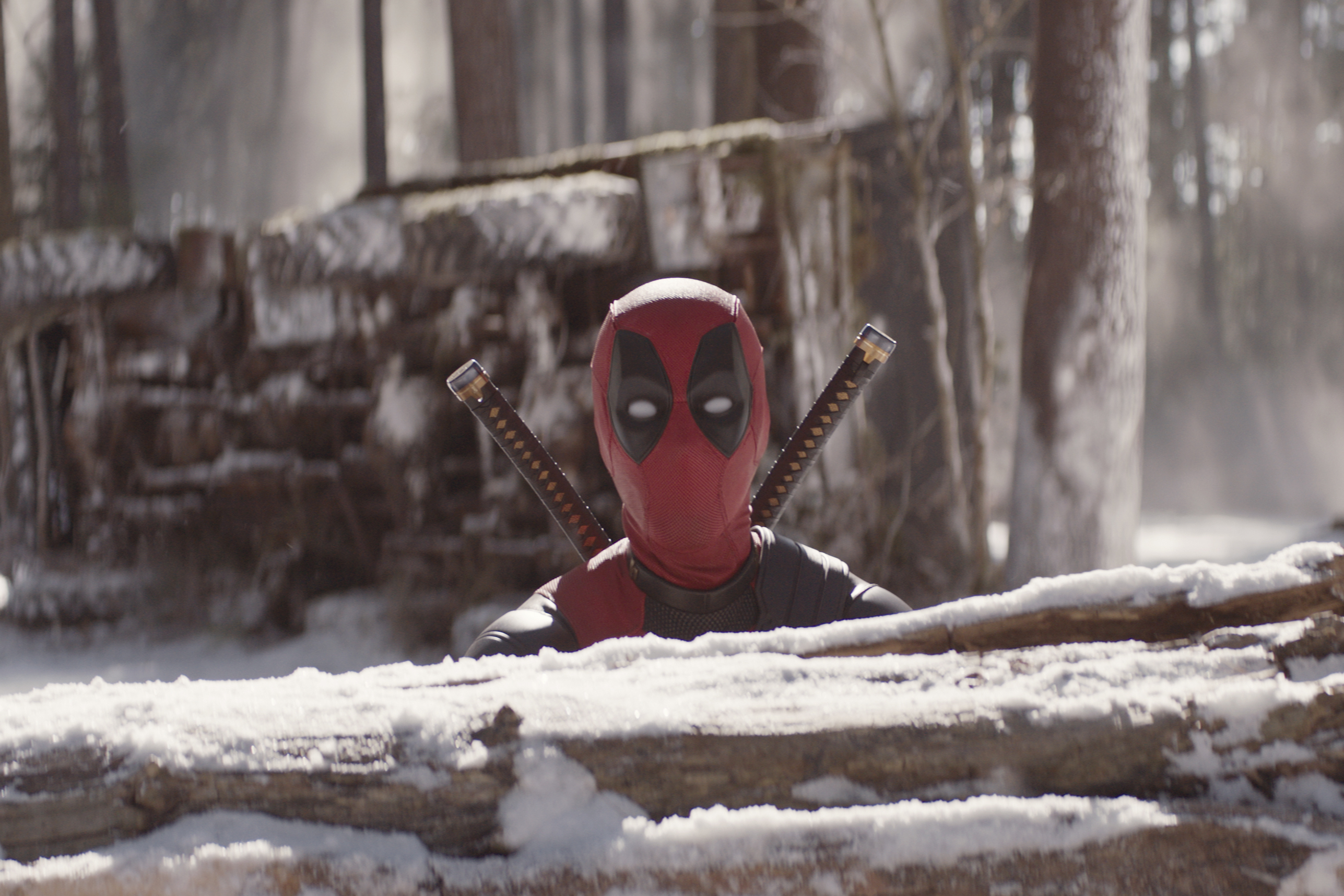 This image released by 20th Century Studios/Marvel Studios shows Ryan Reynolds in a scene from "Deadpool & Wolverine."