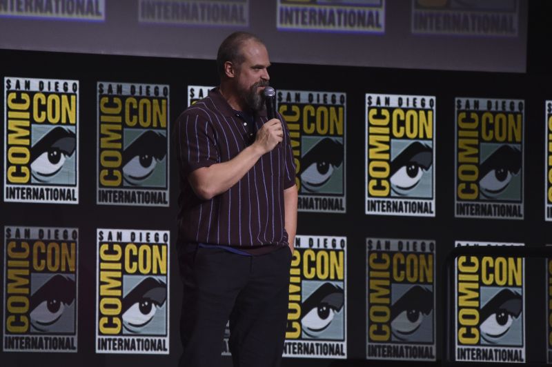 David Harbour attends a panel for "Marvel Studios" during Comic-Con International on Saturday in San Diego.