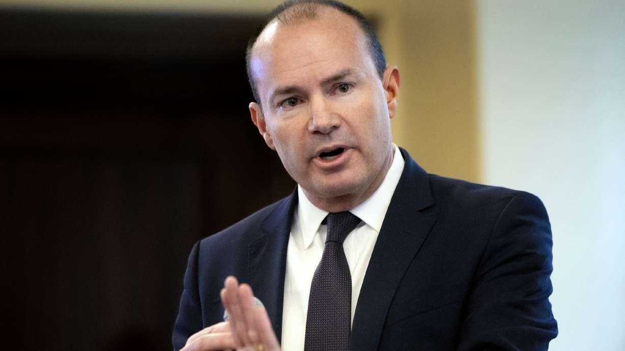 U.S. Sen. Mike Lee speaks to House Democrats at the Capitol in Salt Lake City on Feb. 21. Lee grilled Acting Secret Service Director Ronald Rowe during a probe into the July 13 attempted assassination of Donald Trump.