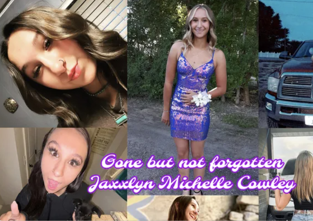 Photos of Jaxxlyn Michelle Cowley, a 16-year-old killed in a car crash over the weekend. Messages of remembrance are being posted on social media for Cowley and a man killed in a fiery crash near Price over the weekend. 