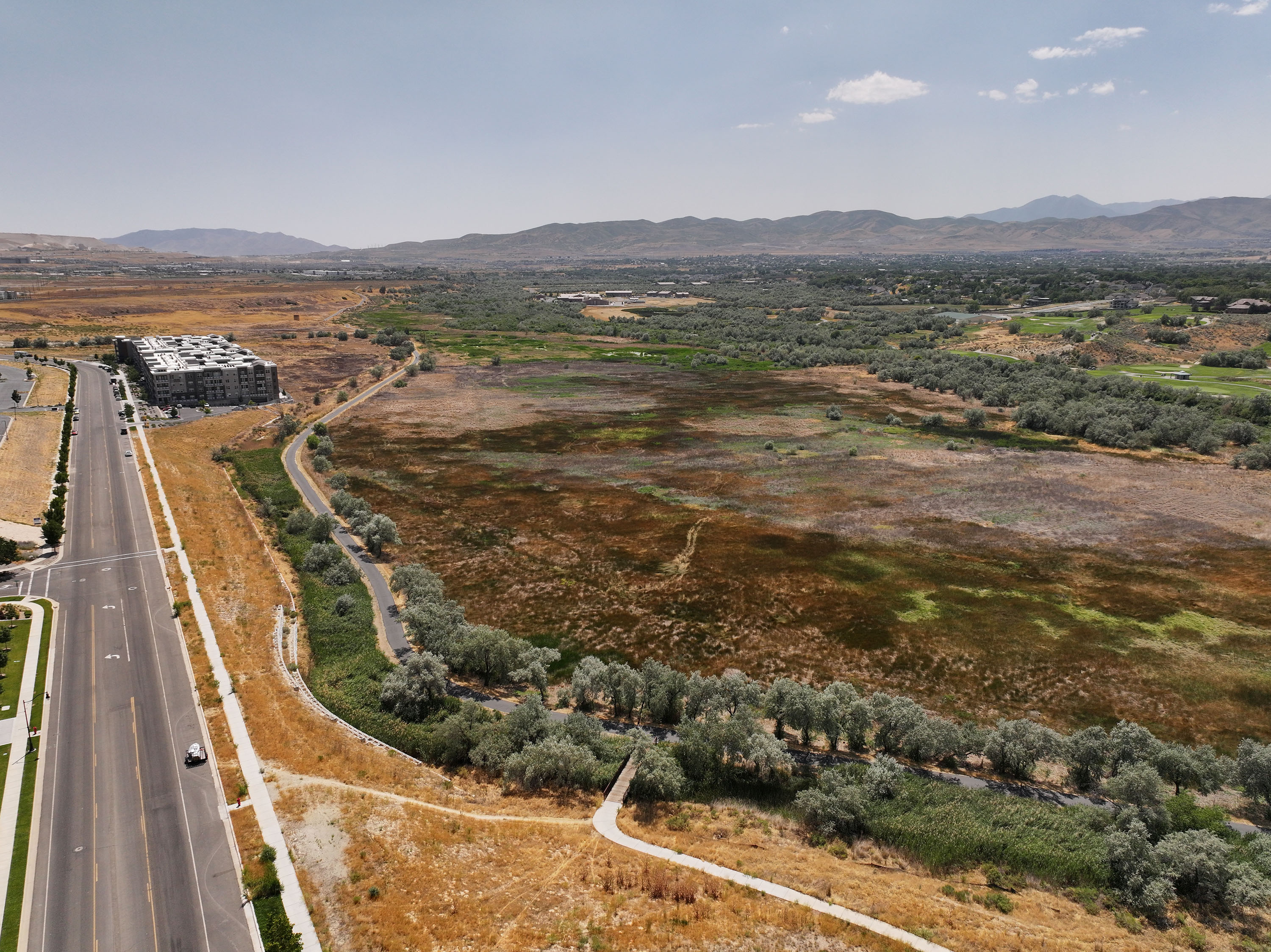 Wetlands near Vista Station Boulevard are pictured on Tuesday. Draper officials said they received notice from the South Salt Lake Valley Mosquito Abatement District that West Nile virus has been detected in mosquitoes in Draper and Riverton.