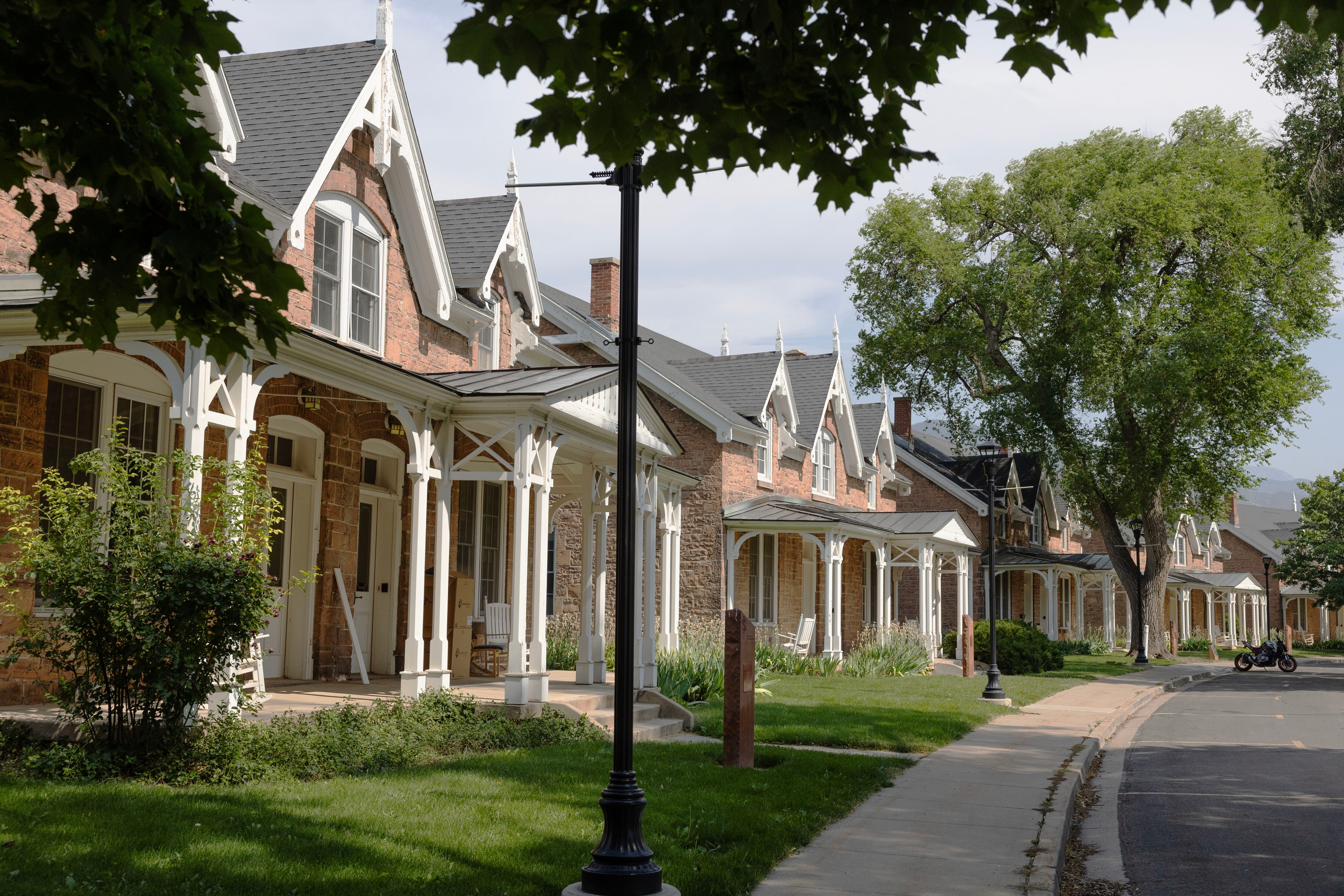 Houses in Officers Circle, which was a part of the 2002 Olympic Village on the campus of the University of Utah in Salt Lake City on Tuesday, July 30, 2024.