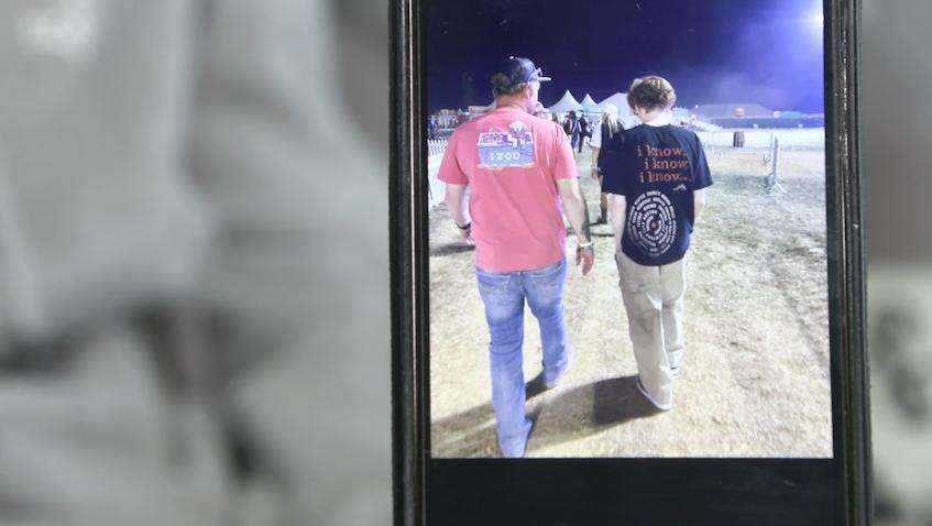 Brandon and Hayden Davis walk together at Country Fan Fest in Tooele County. They say a stranger attacked them after the festival on Saturday.