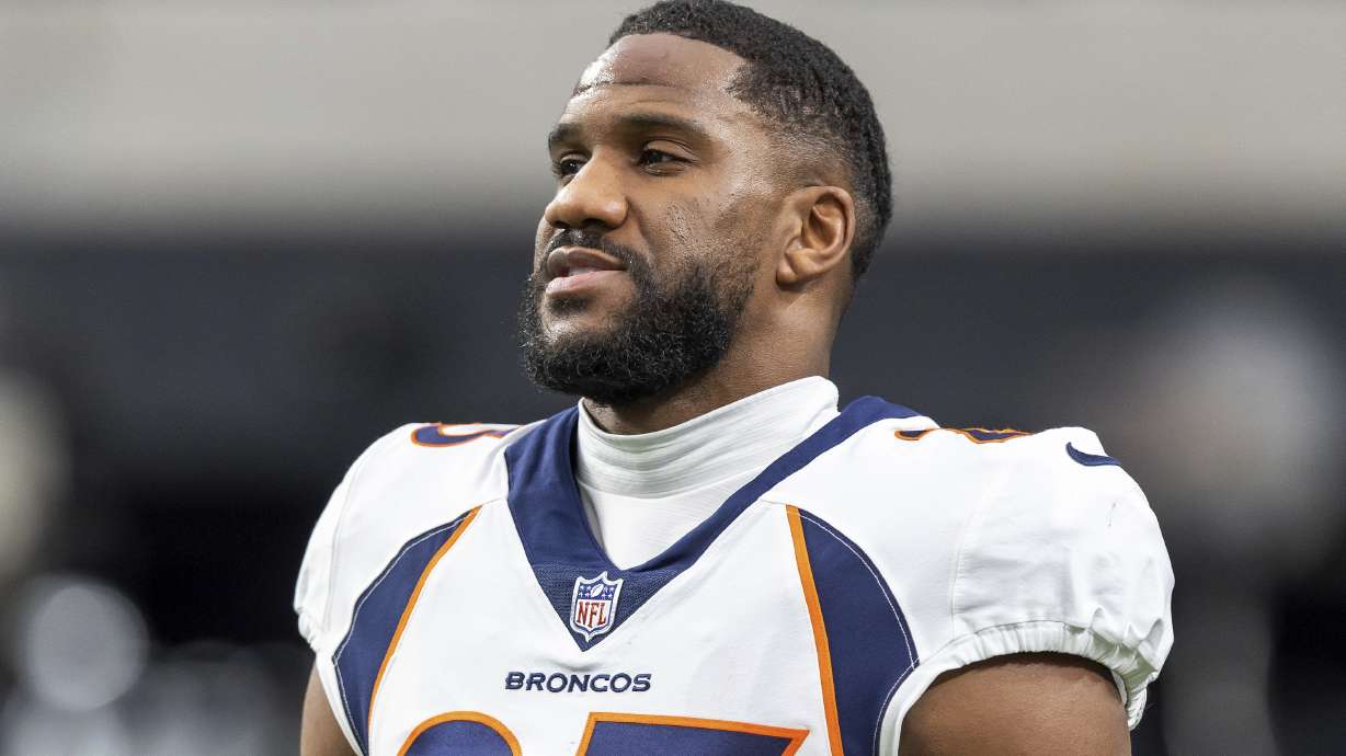 FILE - Denver Broncos cornerback Fabian Moreau (23) warms up before playing against the Las Vegas Raiders in an NFL football game, Sunday, Jan. 7, 2024, in Las Vegas, Nev. The Minnesota Vikings signed Moreau on Wednesday, July 31, 2024, the fourth defensive back they've added since the beginning of training camp as they try to address gaps in depth and experience. Moreau was a primary starter last year for the Denver Broncos.