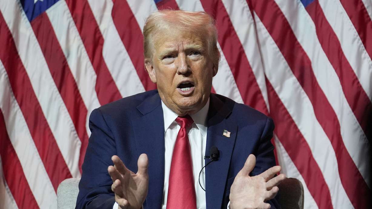 Republican presidential candidate Donald Trump speaks at the National Association of Black Journalists convention Wednesday in Chicago. Tickets to Trump's fundraiser in Park City on Aug. 29 range from $10,000 to $500,000.