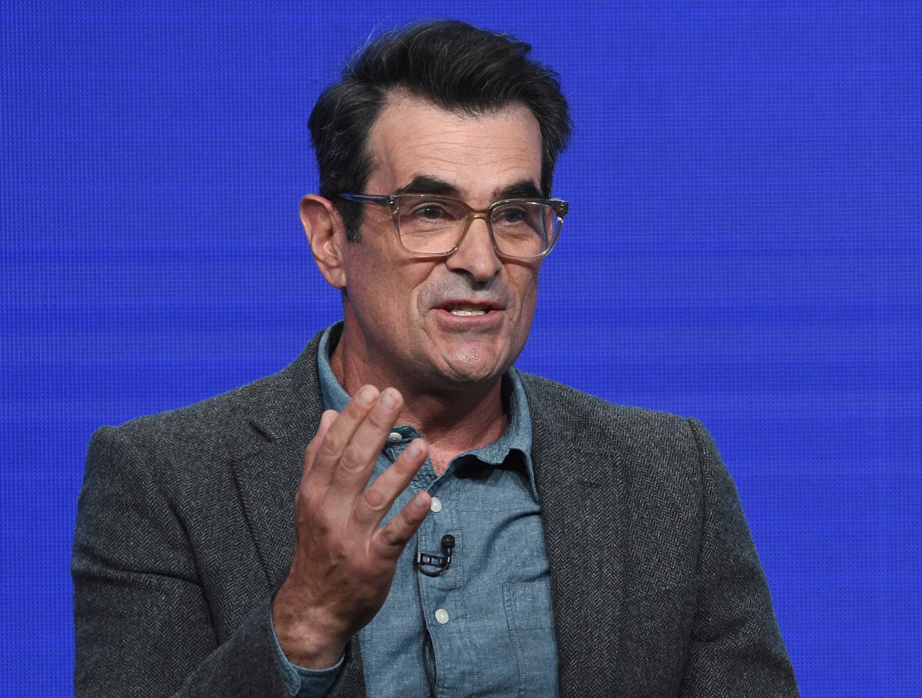Ty Burrell participates in Fox's Animation Domination panel for "Bless the Harts" and "Duncanville" at the Television Critics Association Summer Press Tour on Aug. 7, 2019, in Beverly Hills, Calif.