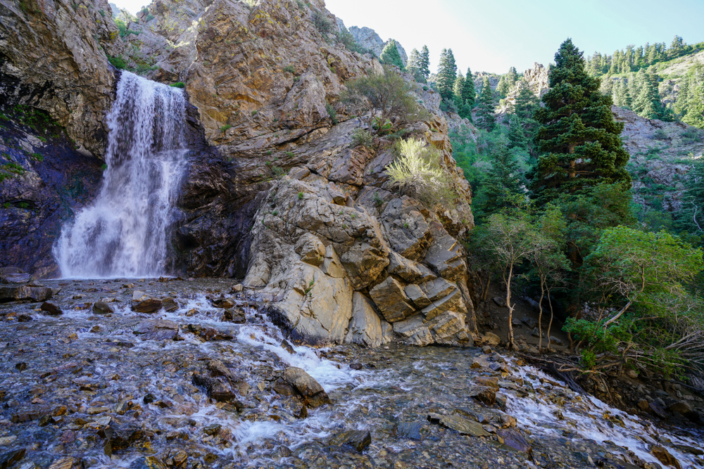 The Adams Canyon waterfall near Layton.