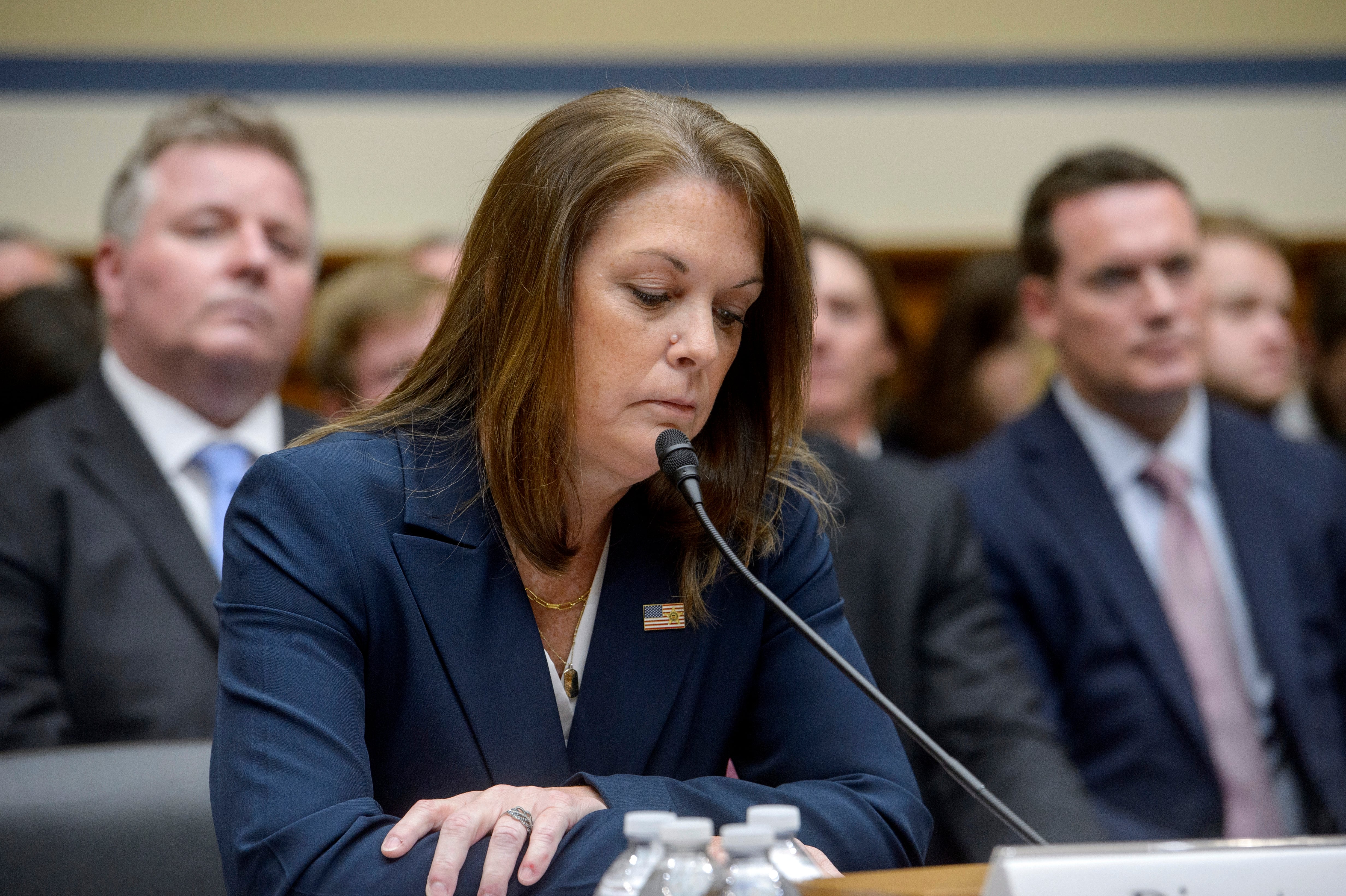 U.S. Secret Service Director Kimberly Cheatle testifies before the House Oversight and Accountability Committee about the attempted assassination of former President Donald Trump at a campaign event in Pennsylvania, at the Capitol in Washington, July 22. Cheatle resigned on July 23.