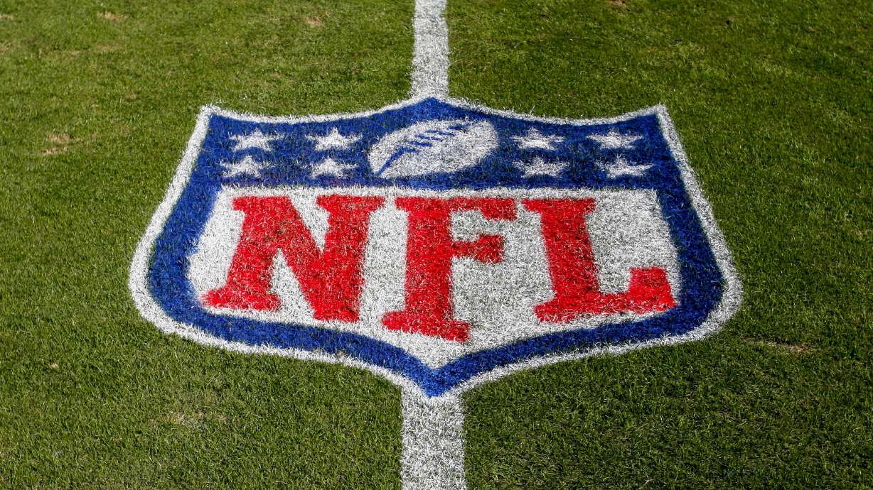 FILE - The NFL logo is displayed on the field at the Bank of American Stadium, Nov. 4, 2018, in Charlotte, N.C. The judge who presided in the class-action lawsuit filed by “Sunday Ticket” subscribers against the NFL said the jury did not follow his instructions in determining damages.