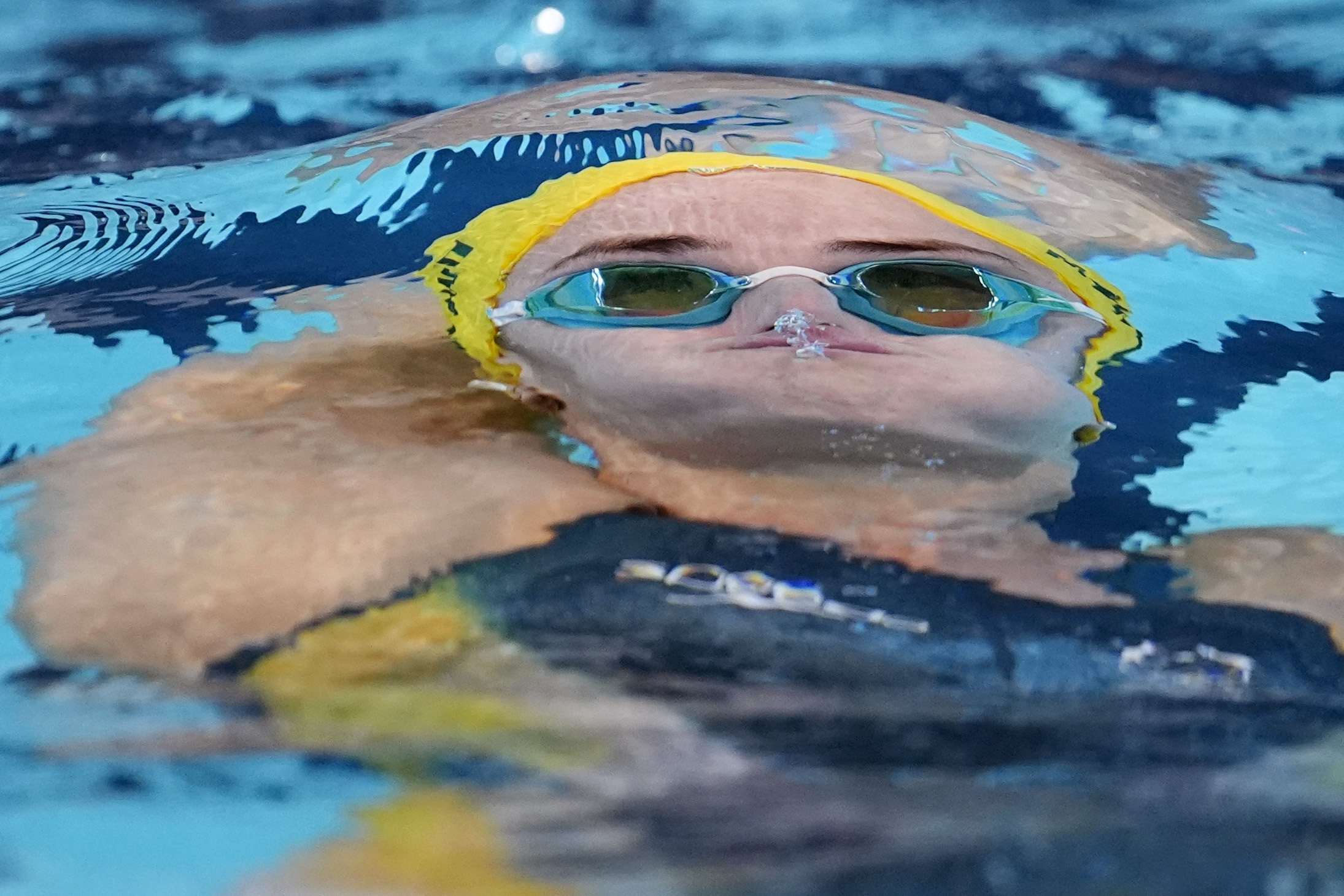 Kaylee McKeown, of Australia, competes in her heat of the women's 200-meter backstroke at the 2024 Summer Olympics, Thursday, Aug. 1, 2024, in Nanterre, France.