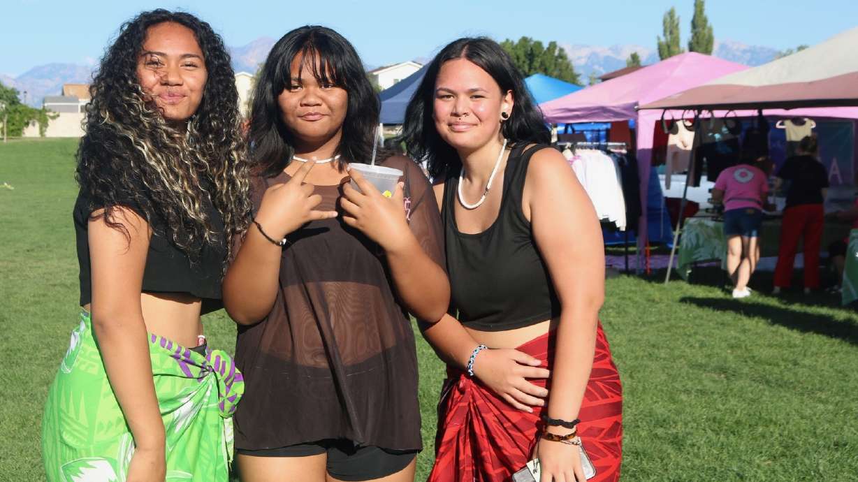 Participants at a Utah Pacific Island Heritage Month activity in August 2023. August is Utah Pacific Island Heritage Month, and many activities, including a kick-off event on Saturday, are slated during the month.